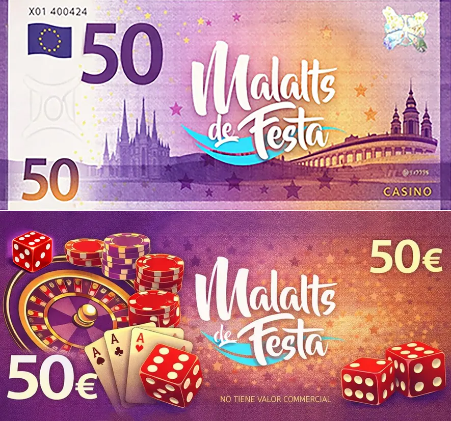 Billetes personalizados con vuestro logo para eventos de casino