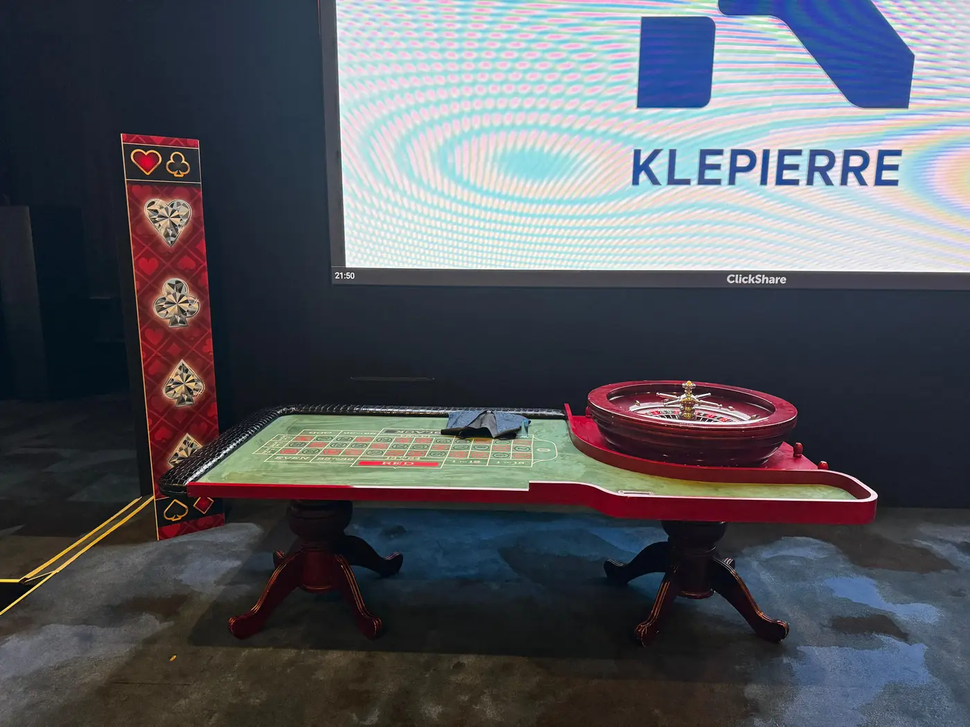 Columna de símbolos para eventos de casino