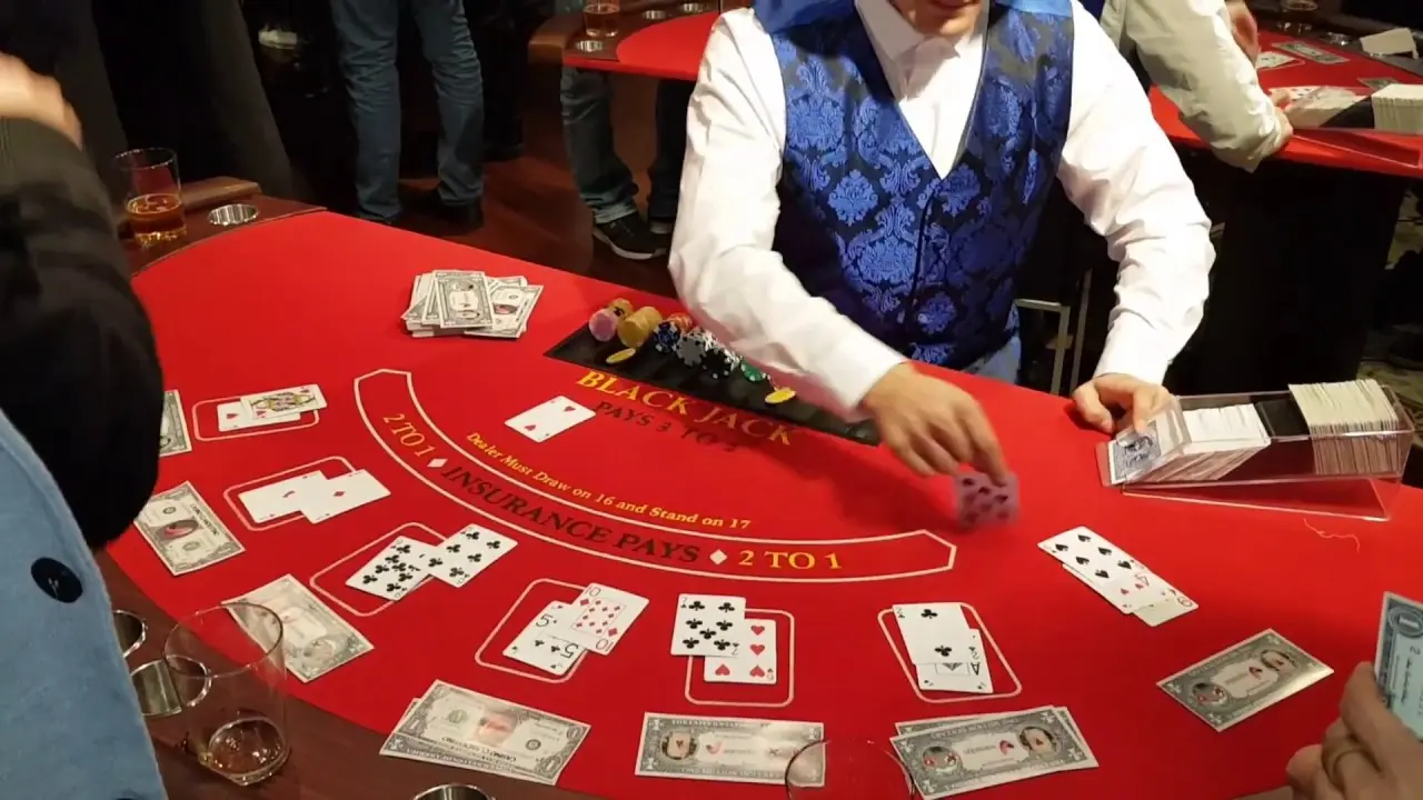 Mesa de Black Jack en un evento real